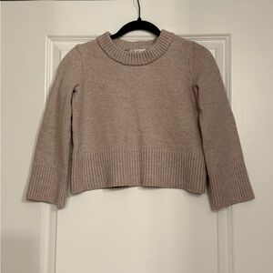 H by Halston 100% Extra Fine Merino Wool Crop Sweater Size Medium NWOT